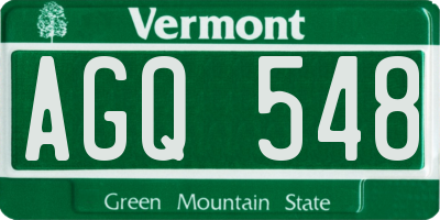 VT license plate AGQ548