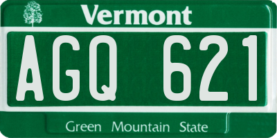 VT license plate AGQ621
