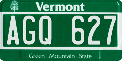 VT license plate AGQ627