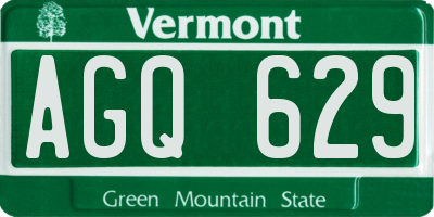 VT license plate AGQ629