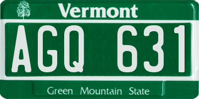 VT license plate AGQ631