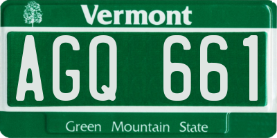 VT license plate AGQ661