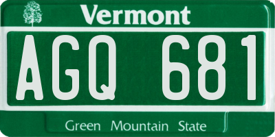 VT license plate AGQ681