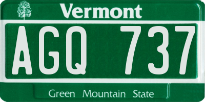 VT license plate AGQ737