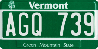 VT license plate AGQ739