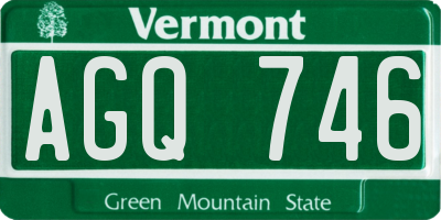 VT license plate AGQ746