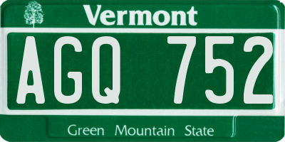 VT license plate AGQ752