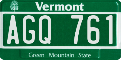 VT license plate AGQ761