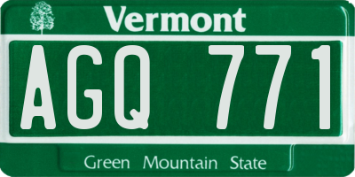 VT license plate AGQ771
