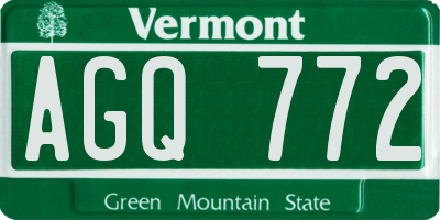 VT license plate AGQ772
