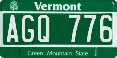 VT license plate AGQ776