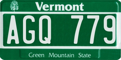 VT license plate AGQ779