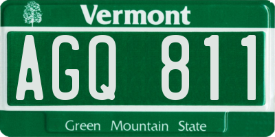 VT license plate AGQ811
