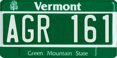 VT license plate AGR161