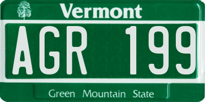 VT license plate AGR199
