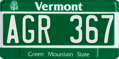 VT license plate AGR367