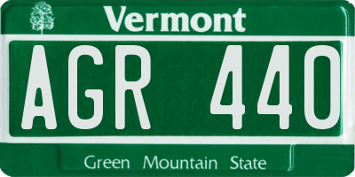 VT license plate AGR440
