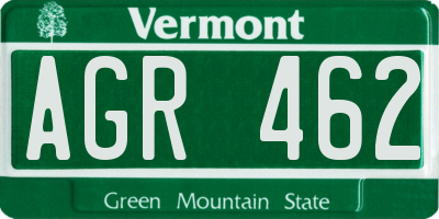 VT license plate AGR462