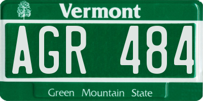 VT license plate AGR484