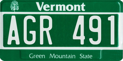 VT license plate AGR491