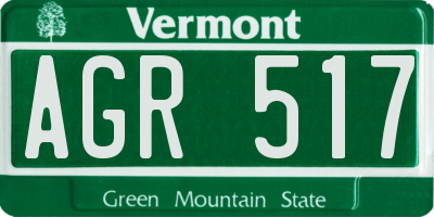VT license plate AGR517