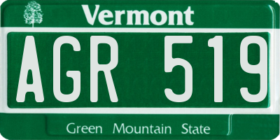 VT license plate AGR519