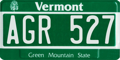 VT license plate AGR527