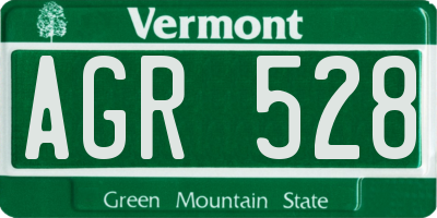 VT license plate AGR528