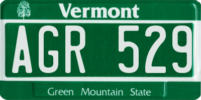 VT license plate AGR529
