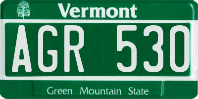 VT license plate AGR530