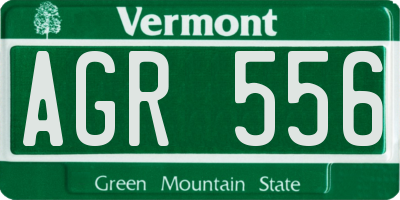 VT license plate AGR556