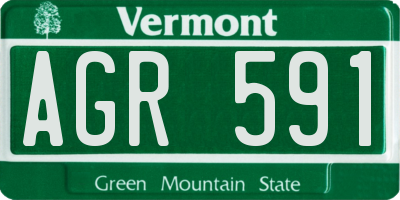 VT license plate AGR591