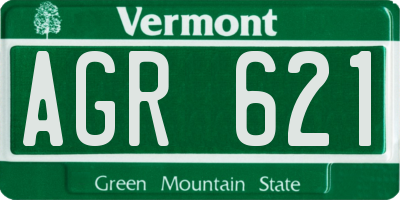 VT license plate AGR621