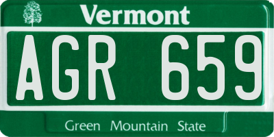 VT license plate AGR659