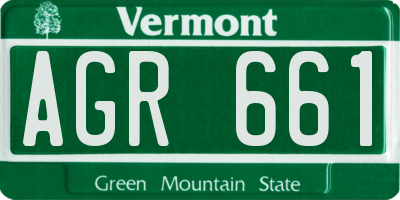 VT license plate AGR661