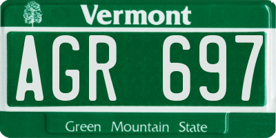VT license plate AGR697