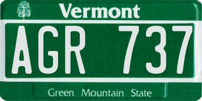 VT license plate AGR737