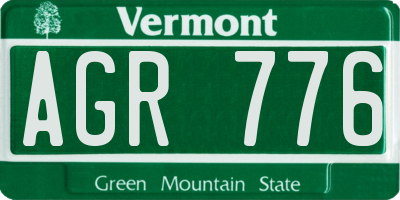 VT license plate AGR776