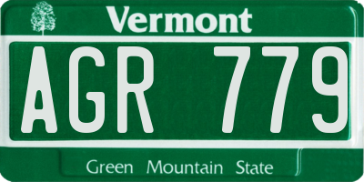 VT license plate AGR779