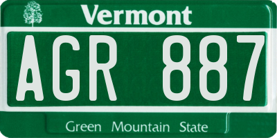 VT license plate AGR887