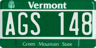 VT license plate AGS148