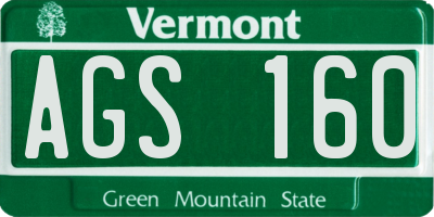 VT license plate AGS160