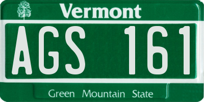VT license plate AGS161
