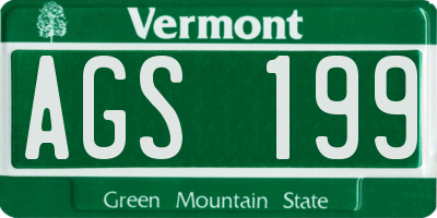 VT license plate AGS199