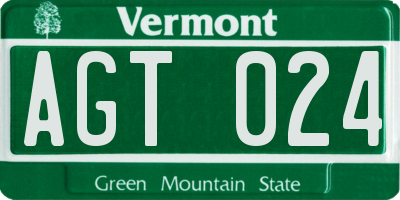 VT license plate AGT024