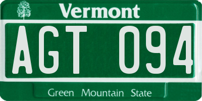 VT license plate AGT094