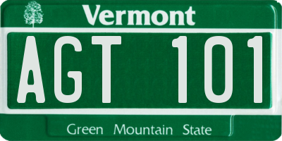 VT license plate AGT101