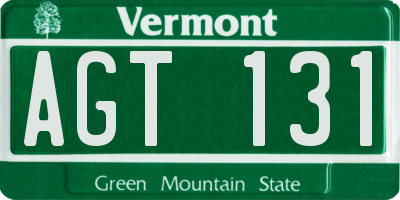 VT license plate AGT131