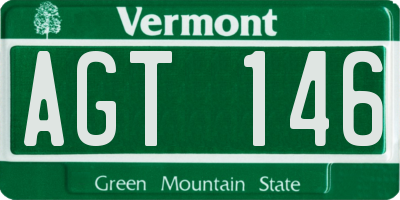 VT license plate AGT146