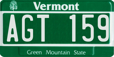 VT license plate AGT159